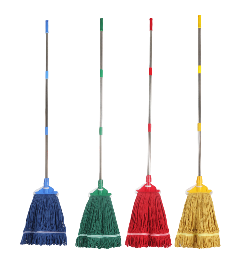 Ensemble de vadrouille en coton à code couleur pour un nettoyage commercial hygiénique