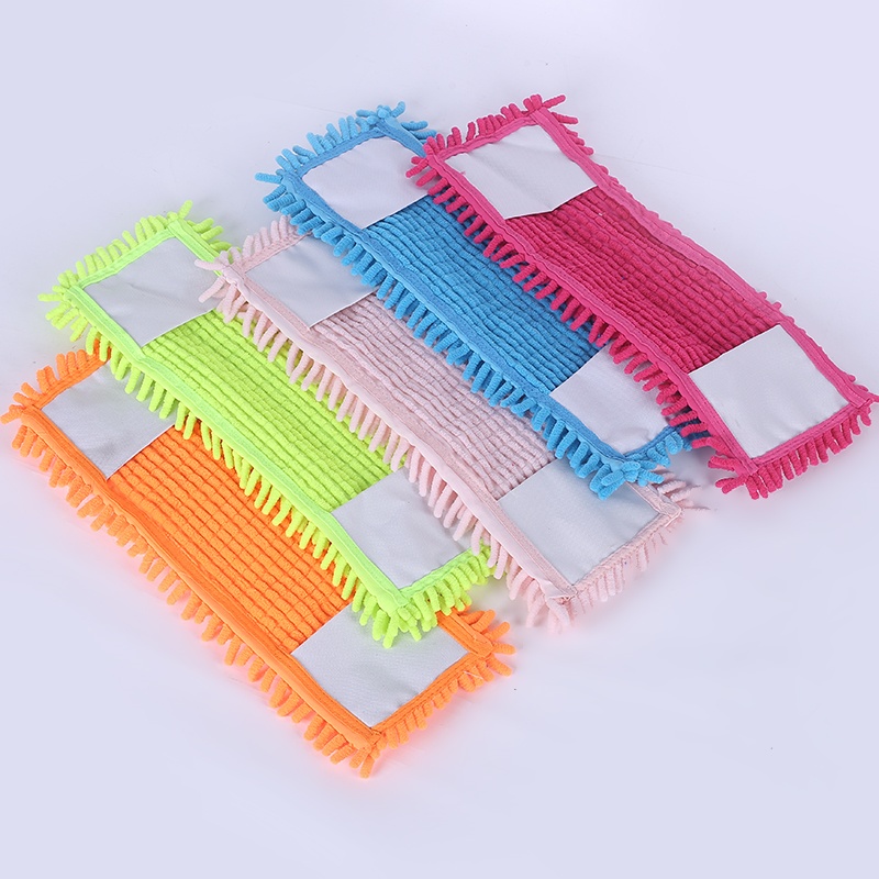 Recharge de vadrouille plate colorée chenille