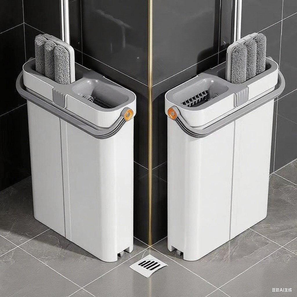 Ensemble vadrouille et seau avec essoreuse