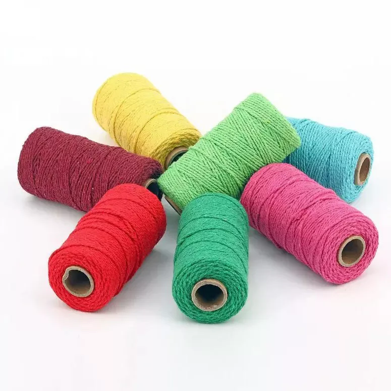 Corde de coton à brin combinée blanche